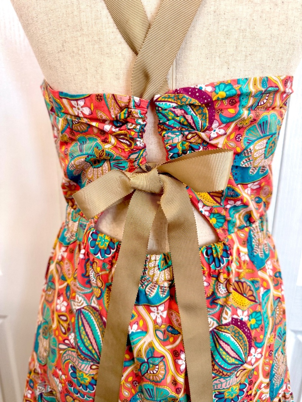 NWOT Antonio Melani Liberty London Olivia Paisley Midi Sun Dress Size 12
